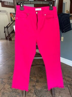 LOFT Hot Pink The Kick Crop Women's Jeans